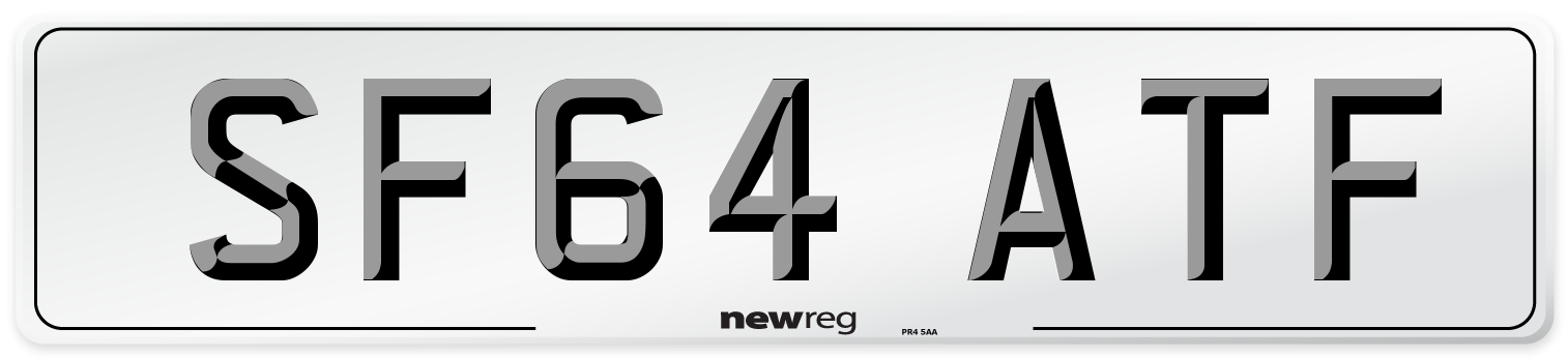 SF64 ATF Number Plate from New Reg